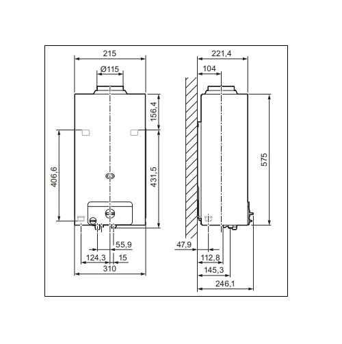 BAXI CALDAIA CONDENSAZIONE "DUO -TEC COMPACT E" 28 KW METANO/GPL - immagine 4