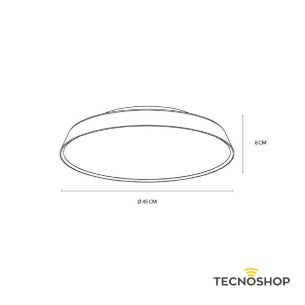 VIVIDA PLAFONE LED "PINCO" DIMMERABILE 40W 3000K/4000K D.45cm BIANCO - immagine 3