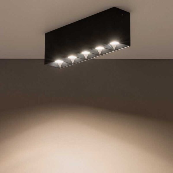NOWODVORSKI PLAFONE LED 5 LUCI 20W 3000K 1700LM NERO - immagine 3