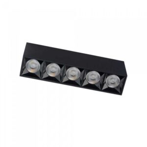 NOWODVORSKI PLAFONE LED 5 LUCI 20W 3000K 1700LM NERO