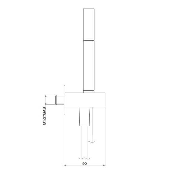 GABOLI KIT SOFFIONE DOCCIA CROMATO CON SUPPORTO E FLESSIBILE PVC 150cm - immagine 2