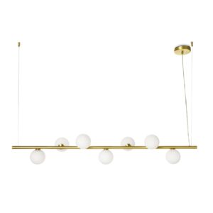 MILOOX SOSPENSIONE "POMÌ" L.124cm 7xG9 ORO SPAZZOLATO