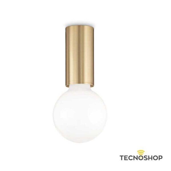 IDEAL LUX CORPO DA SOFFITTO "PETIT" E27 OTTONE SATINATO CON LAMPADA INCLUSA