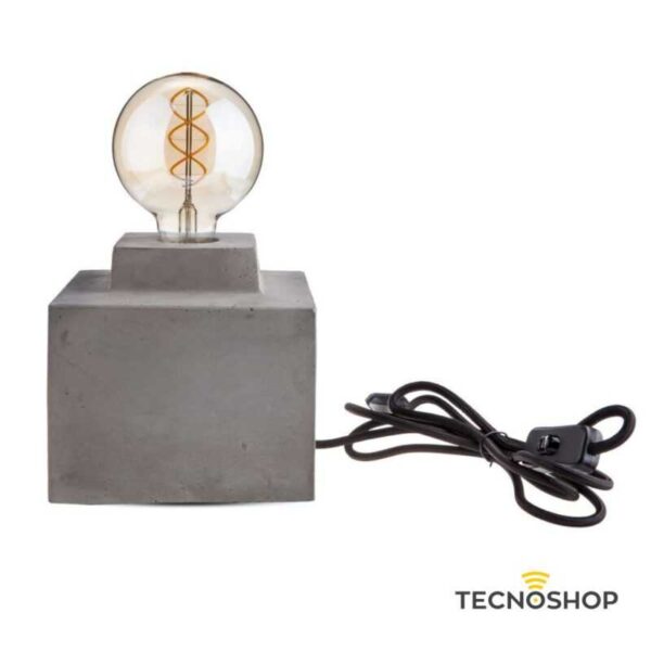 LAMPADA DA TAVOLO IN CEMENTO GRIGIO PER LAMPADE E27