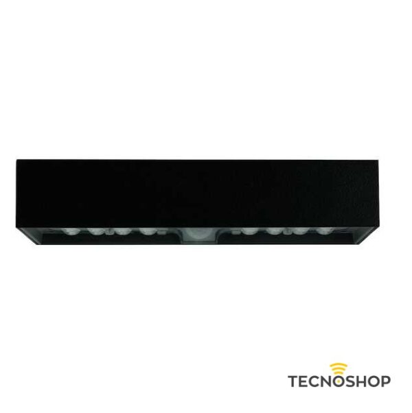 LIFE APPLIQUE LED AD ENERGIA SOLARE CON CREPUSCOLARE 6W 3000K CON FINITURA NERA - immagine 2