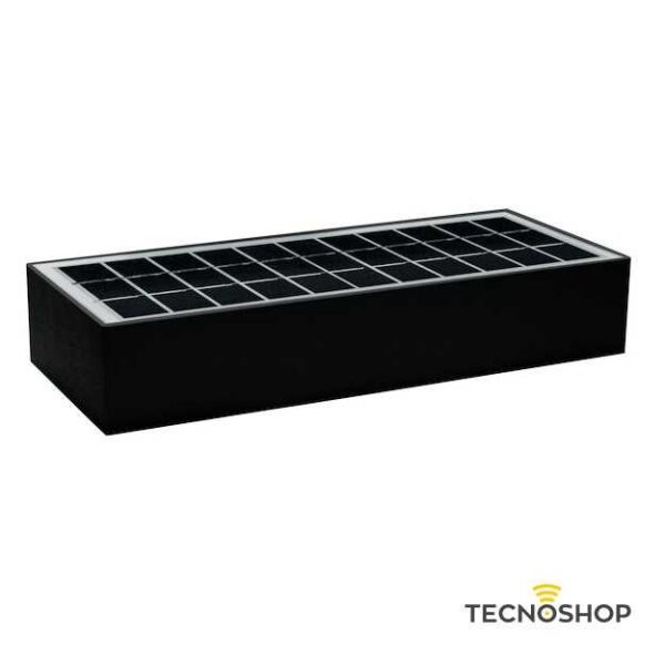 LIFE APPLIQUE LED AD ENERGIA SOLARE CON CREPUSCOLARE 6W 3000K CON FINITURA NERA