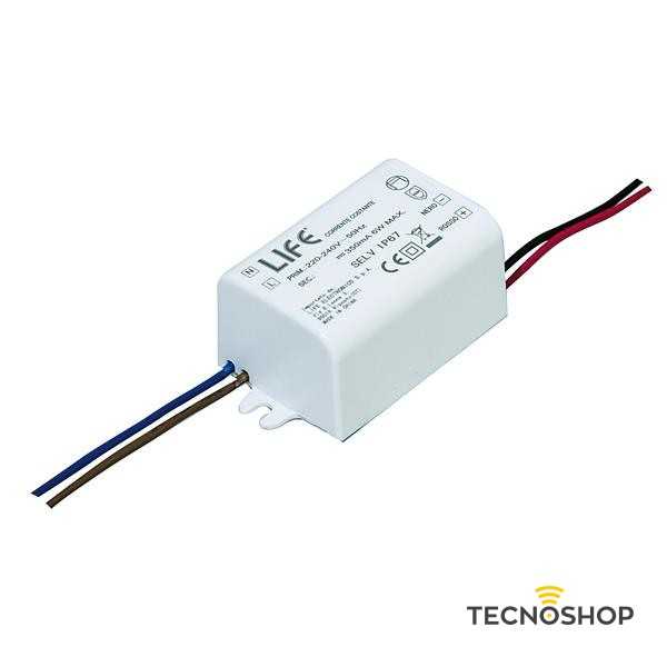 ALIMENTATORE IP67 CORRENTE COSTANTE 350MA 3-12V 4,2W