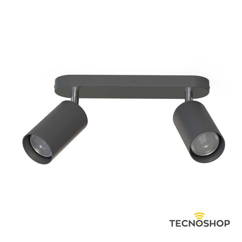 NOWODVORSKI FARETTO CON 2 SPOT ORIENTABILI “EYE SPOT” GRIGIO GRAFITE PER LAMPADE GU10