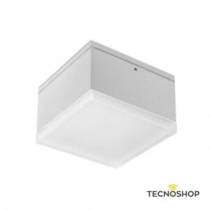 PLAFONE LED "AKRON" BIANCO 9W 3000K IP65 QUADRATO