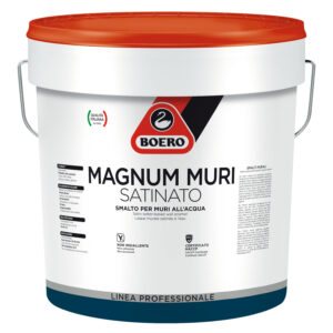 BOERO MAGNUM SMALTO MURALE SATINATO ALL'ACQUA BIANCO 10 LT