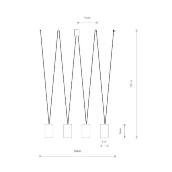 NOWODVORSKI SOSPENSIONE "MORE TONE" 4xGU10 CON FINITURA NERA E ORO - immagine 2