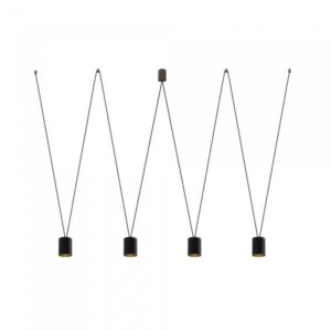 NOWODVORSKI SOSPENSIONE "MORE TONE" 4xGU10 CON FINITURA NERA E ORO