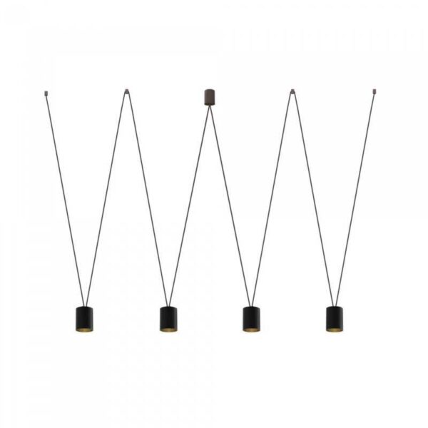 NOWODVORSKI SOSPENSIONE "MORE TONE" 4xGU10 CON FINITURA NERA E ORO
