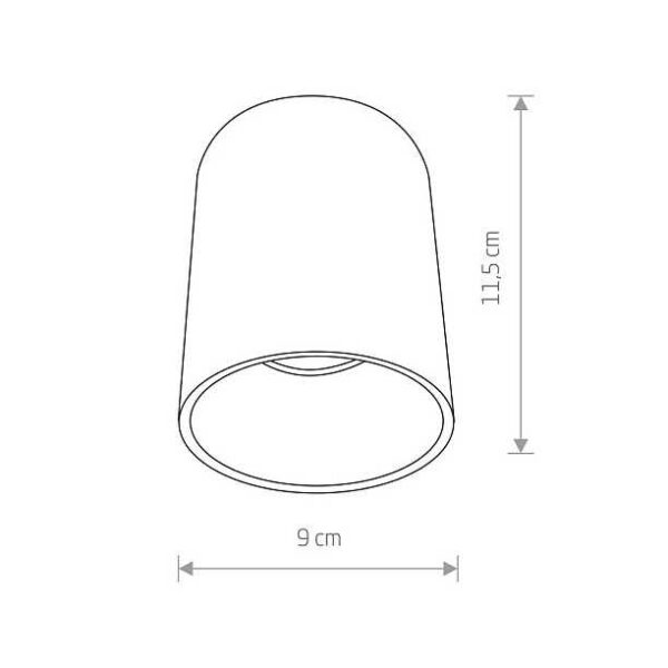 NOWODVORSKI FARETTO "EYE TONE" NERO/ARGENTO PER LAMPADE GU10 - immagine 2