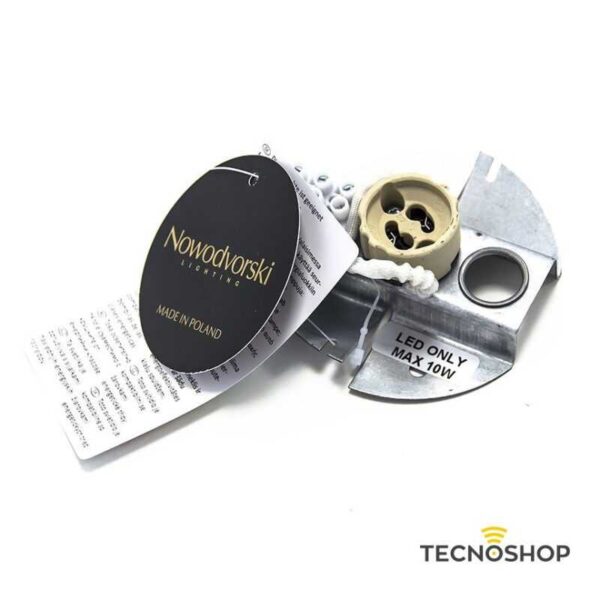 NOWODVORSKI FARETTO "EYE TONE" BIANCO/ARGENTO PER LAMPADE GU10 - immagine 5
