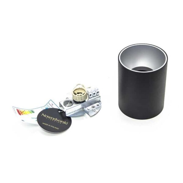 NOWODVORSKI FARETTO "EYE TONE" NERO/ARGENTO PER LAMPADE GU10 - immagine 3