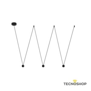 NOVALUCE SOSPENSIONE 3 LUCI "NOCCI" 3x4.5W 3000K NERA