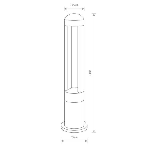 NOWODVORSKI PALETTO LED DA GIARDINO "MONTERREY" H.62cm 9W 3000K NERO - immagine 4