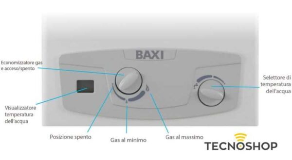 BAXI SCALDACQUA ISTANTANEO A CAMERA APERTA 11LT METANO - immagine 3