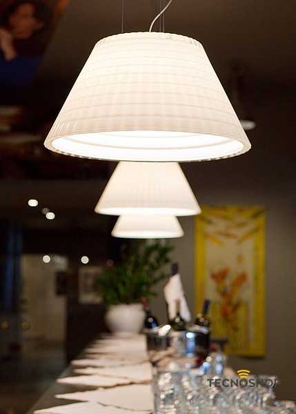 FABBIAN SOSPENSIONE "FLOW" 1xE27 D.45mm CON DIFFUSORE IN VETRO BIANCO - immagine 2