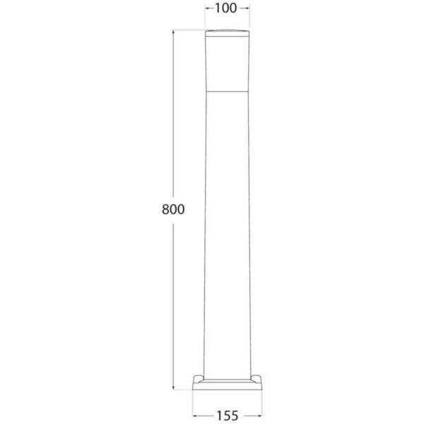 PALETTO "AMELIA 800" BIANCO H.80cm CON ATTACCO LAMPADA E27 (INCLUSA) - immagine 5
