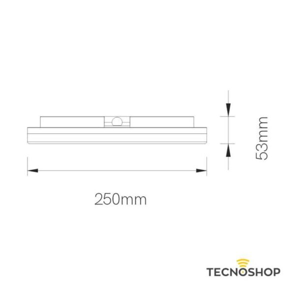 BENEITO PLAFONIERA "KORA" QUADRATA 20W 2400LM TRICOLOR IP54 - immagine 2