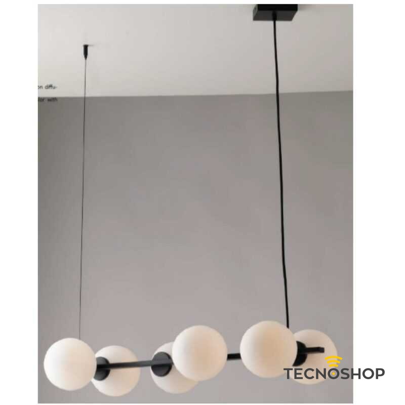 INTEC SOSPENSIONE "ENOIRE" 6XE14 NERO MATT 80cm - immagine 3