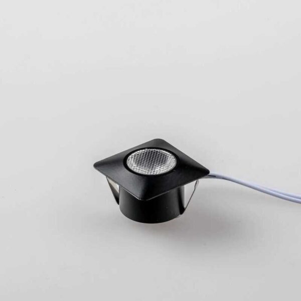INTEC INCASSO LED "ASSO" QUADRATO 1W 4000K D.32mm NERO