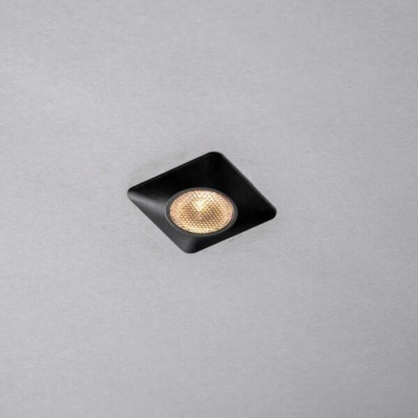 INTEC INCASSO LED "ASSO" QUADRATO 1W 4000K D.32mm NERO - immagine 2