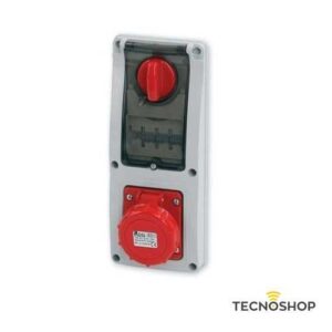 PRESA CEE INTERBLOCCATA VERTICALE DA INCASSO 2P+T DA 16A IP67 CON MT 6kA