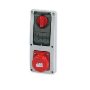 PRESA CEE INTERBLOCCATA VERTICALE DA INCASSO 3P+T DA 16A IP67 CON MT 6kA