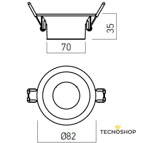 ARELUX XKONE FARETTO TONDO BIANCO OPACO 1xGU10 - immagine 3