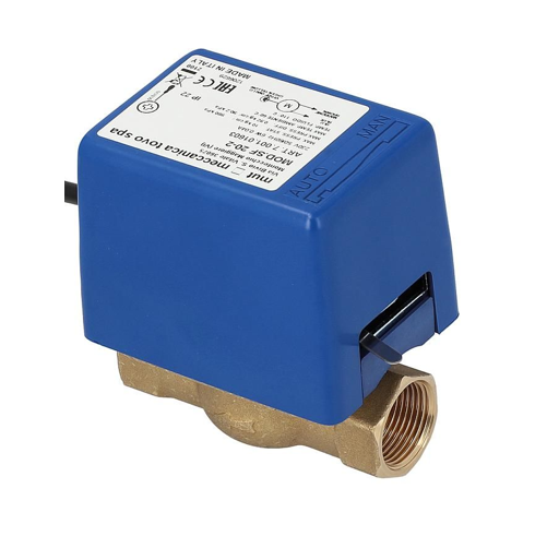 MUT VALVOLA DI ZONA 230V A 2 VIE CON RITORNO A MOLLA E ATTACCO 1"