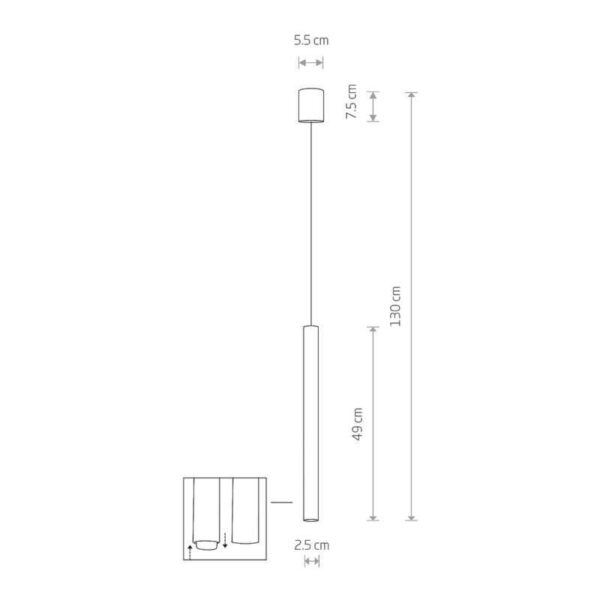 NOWODVORSKI PENDENTE ORO “LASER 490” IP20 CON PORTALAMPADA G9 - immagine 4