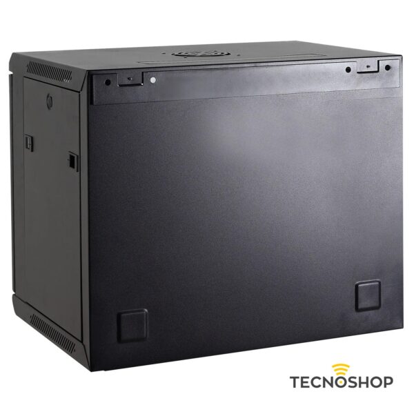 ARMADIO RACK 9U CON VENTOLA MENSOLA E BARRA ALIMENTAZIONE 605x510x490mm - immagine 2