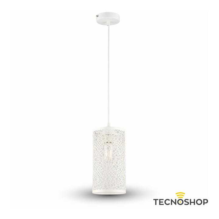 SOSPENSIONE BIANCA CON PORTALAMPADA E27