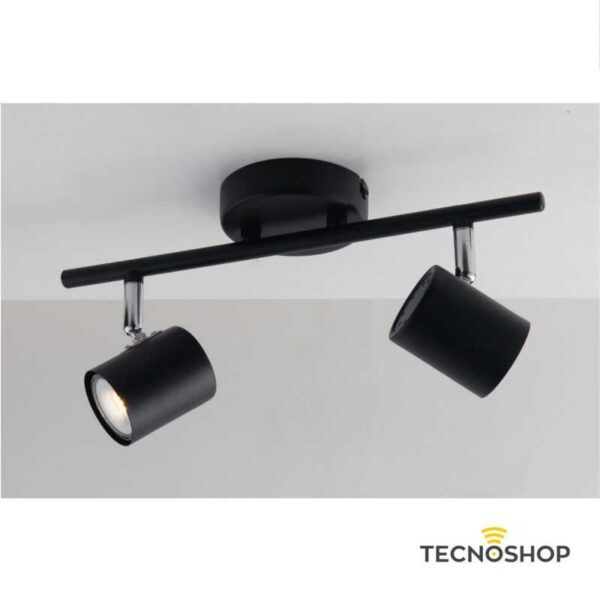 INTEC SPOT ZERO ORIENTABILE 2xGU10 NERO - immagine 2