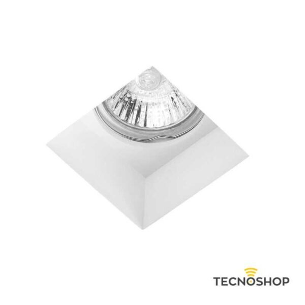 SFORZIN INCASSO QUADRATO IN GESSO "SIRIS" CON PORTALAMPADA GU10 - immagine 4
