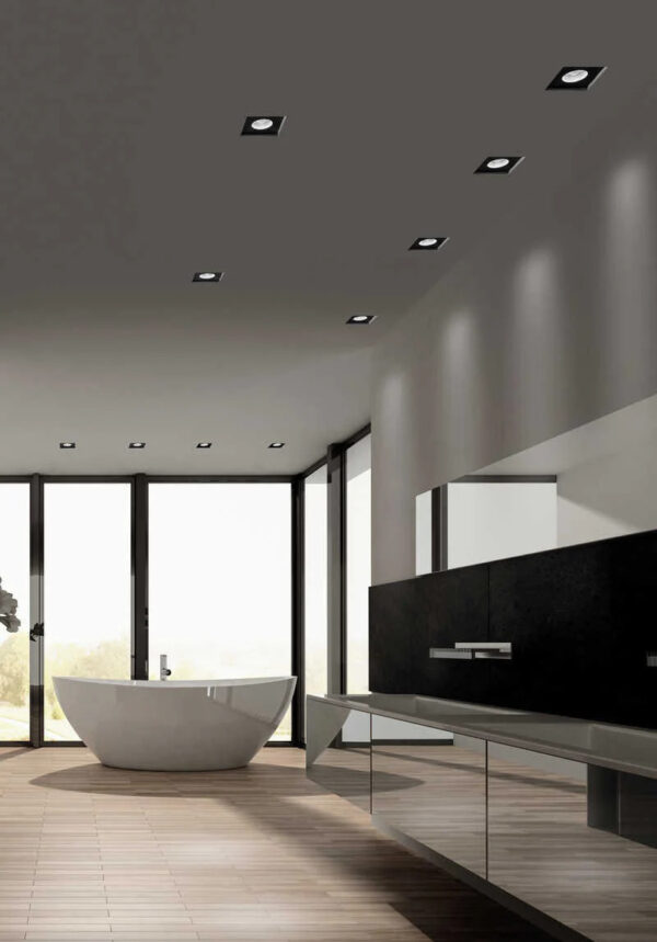 SFORZIN FARETTO LED INCASSO GESSO "SAMO" CON INTERNO NERO 1 LUCE 3W 3000K 255LM - immagine 4