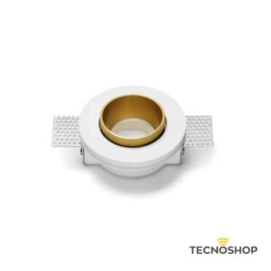 SFORZIN FARETTO GESSO INCASSO "THESSALY" CON CORNICE ORO SPAZZOLATO 1XGU10