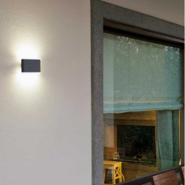SOVIL APPLIQUE LED UP&DOWN "WAVE" 14W 4000K CON FINITURA GRIGIA - immagine 3