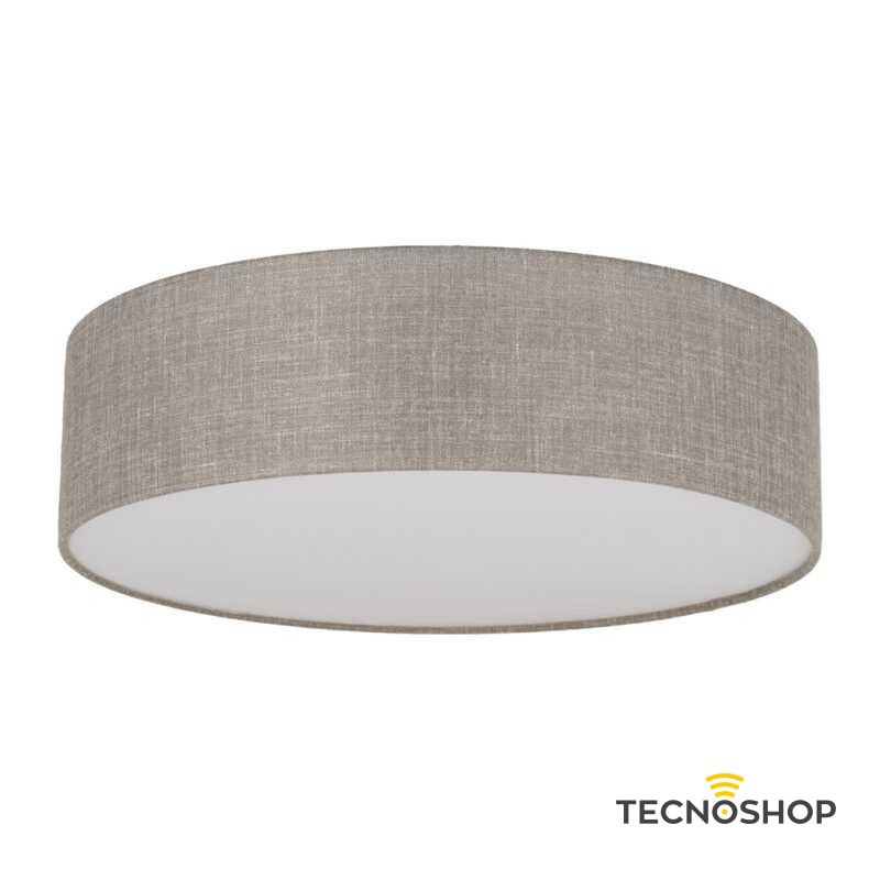 TK LIGHTING PLAFONE IN LINO RONDO 4xE27 D.60cm TORTORA