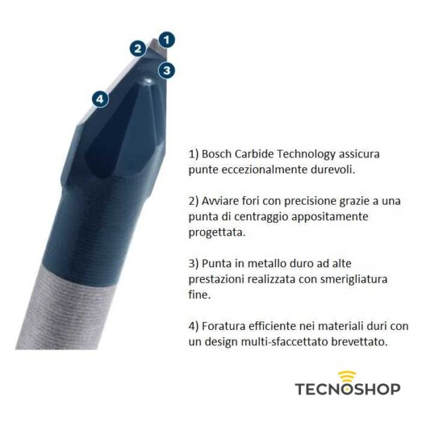 BOSCH PUNTA HEX-9 HARDCERAMIC 12X90mm - immagine 2