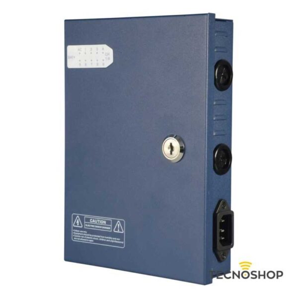 BOX DI ALIMENTAZIONE 9 OUT 12V/10A CON FUNZIONE UPS