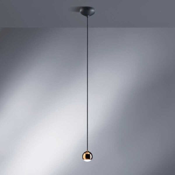 SOSPENSIONE SHALLOW 1 SFERA D.9 5W 3000K 370LM ORO ROSA