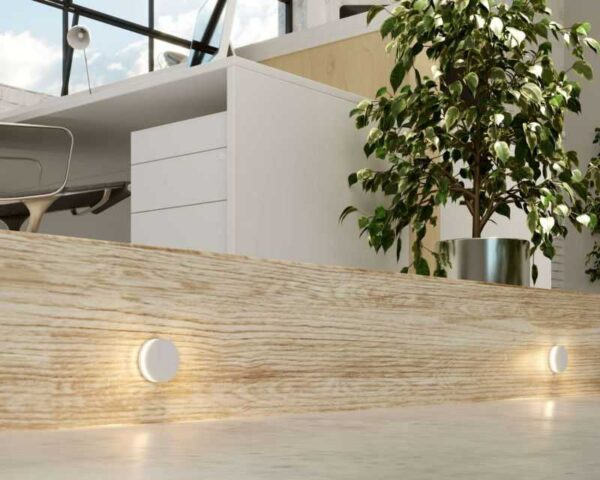 BENEITO SEGNAPASSO LED "GROW" TONDO 4W 3000K IP54 BIANCO - immagine 2