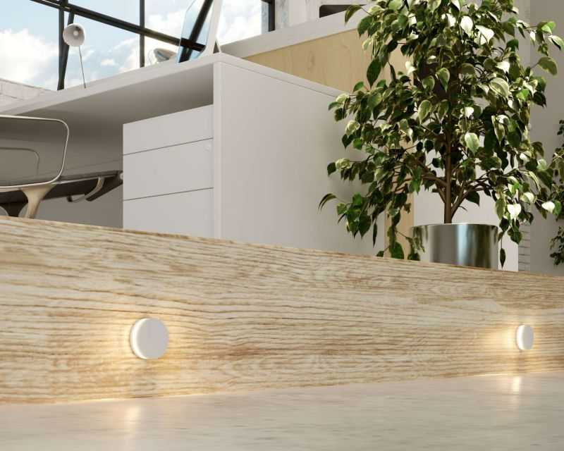 BENEITO SEGNAPASSO LED "GROW" TONDO 4W 3000K IP54 BIANCO - immagine 2