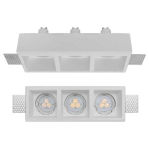 REDO "XGESS" MINI FARETTO 3 LUCI RASO SOFFITTO GU10 225X85 MM