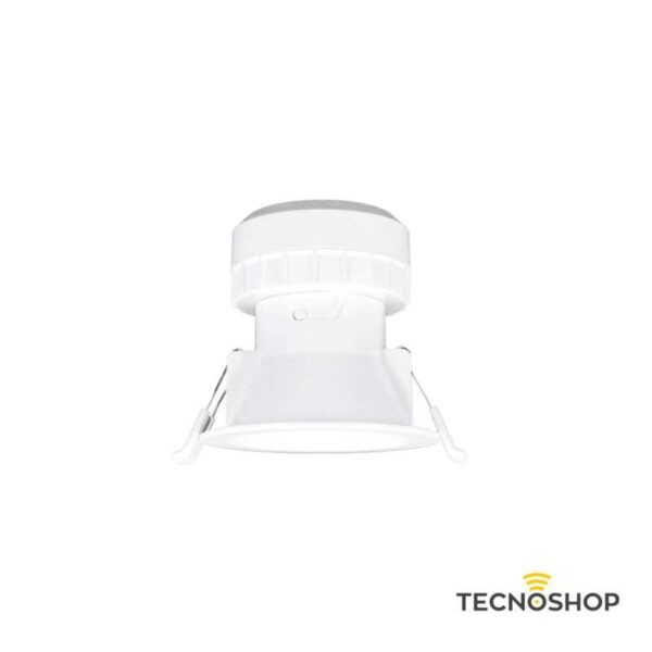 BENEITO FARETTO INCASSO LED "PULCOM" TONDO 8W TRICOLOR 800LM 38° IP44 BIANCO