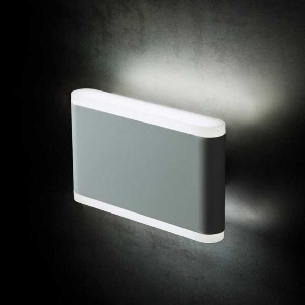 SOVIL APPLIQUE LED UP&DOWN "WAVE" 14W 4000K CON FINITURA GRIGIA - immagine 4